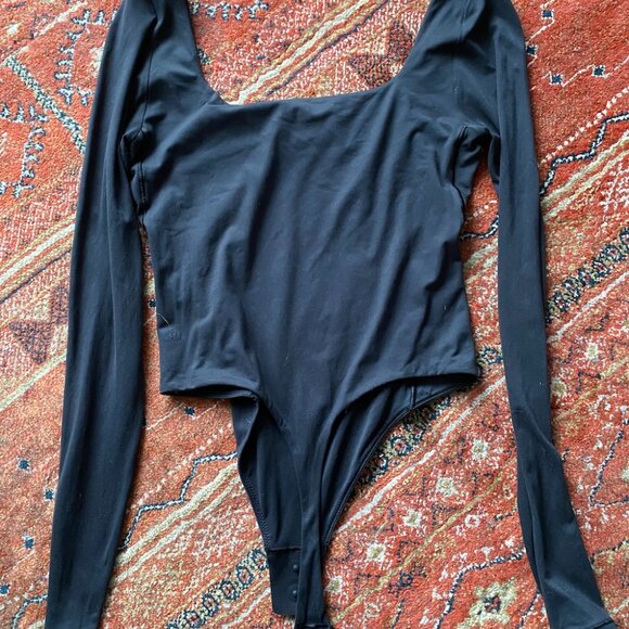 Wundermost Ultra-Soft Nulu Square-Neck Long-Sleeve Bodysuit - Picture 2 of 5